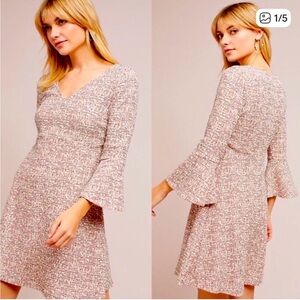 Maeve by Anthropologie Bell Sleeve Tweed Susie Dress | Size XL | EUC